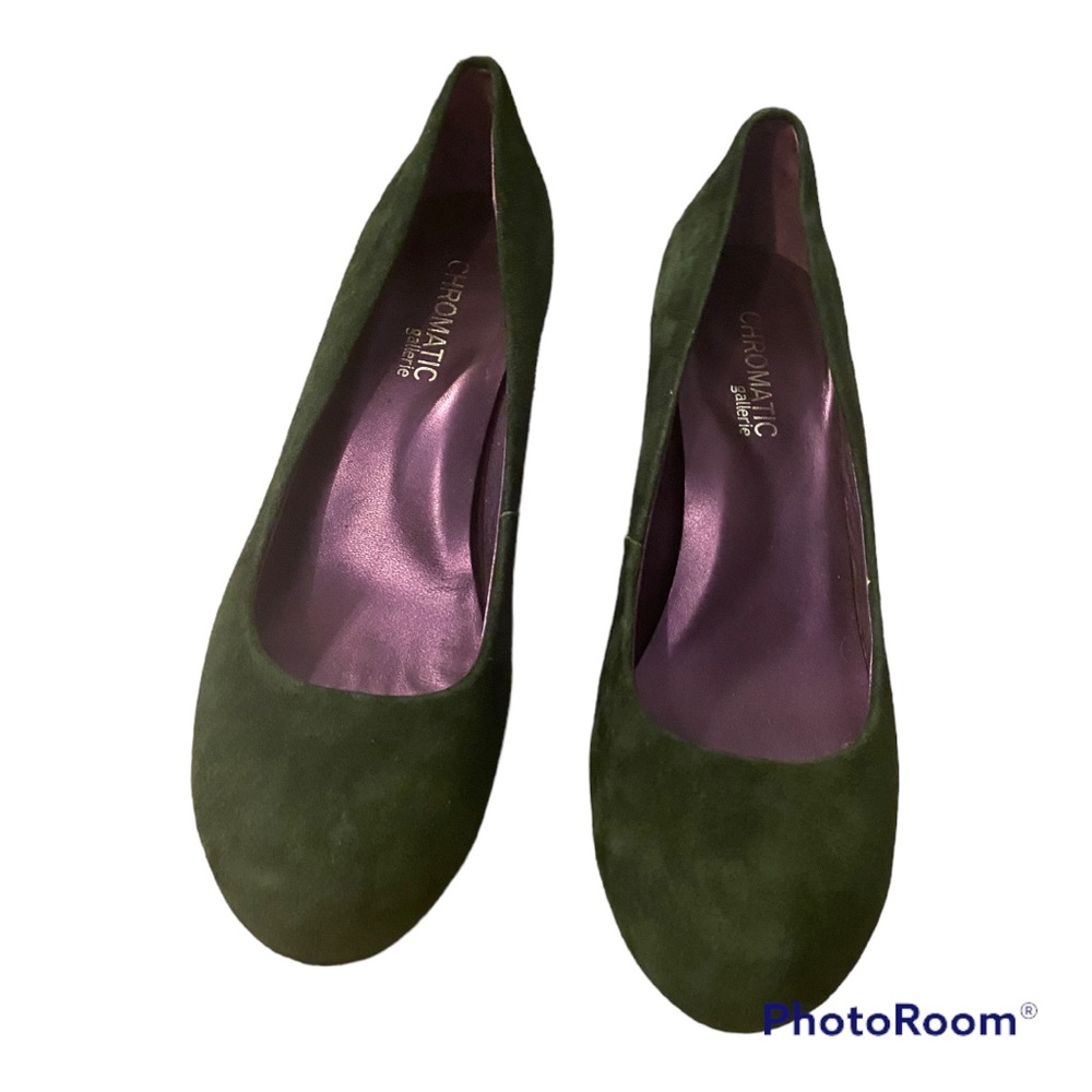 🎄Chromatic green kitten heel